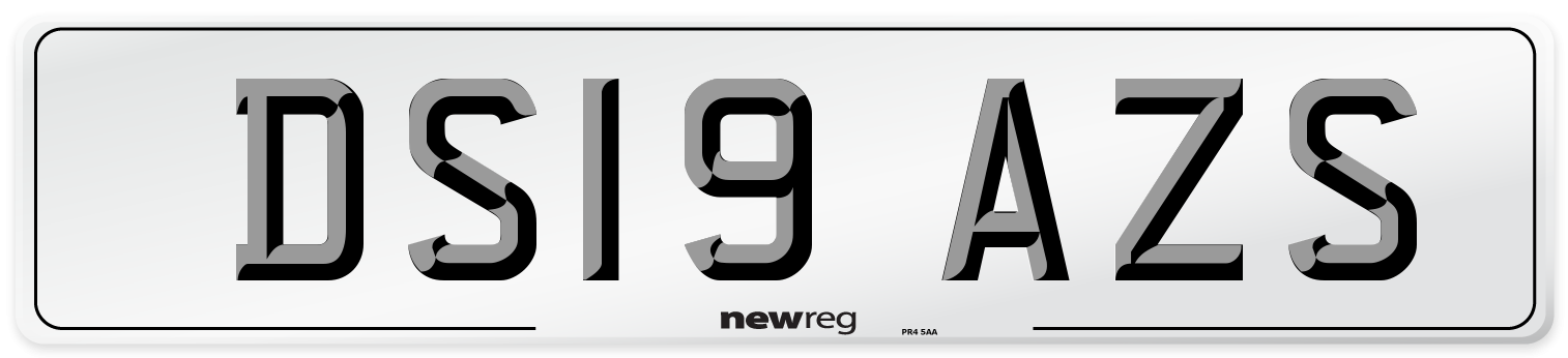 DS19 AZS Number Plate from New Reg